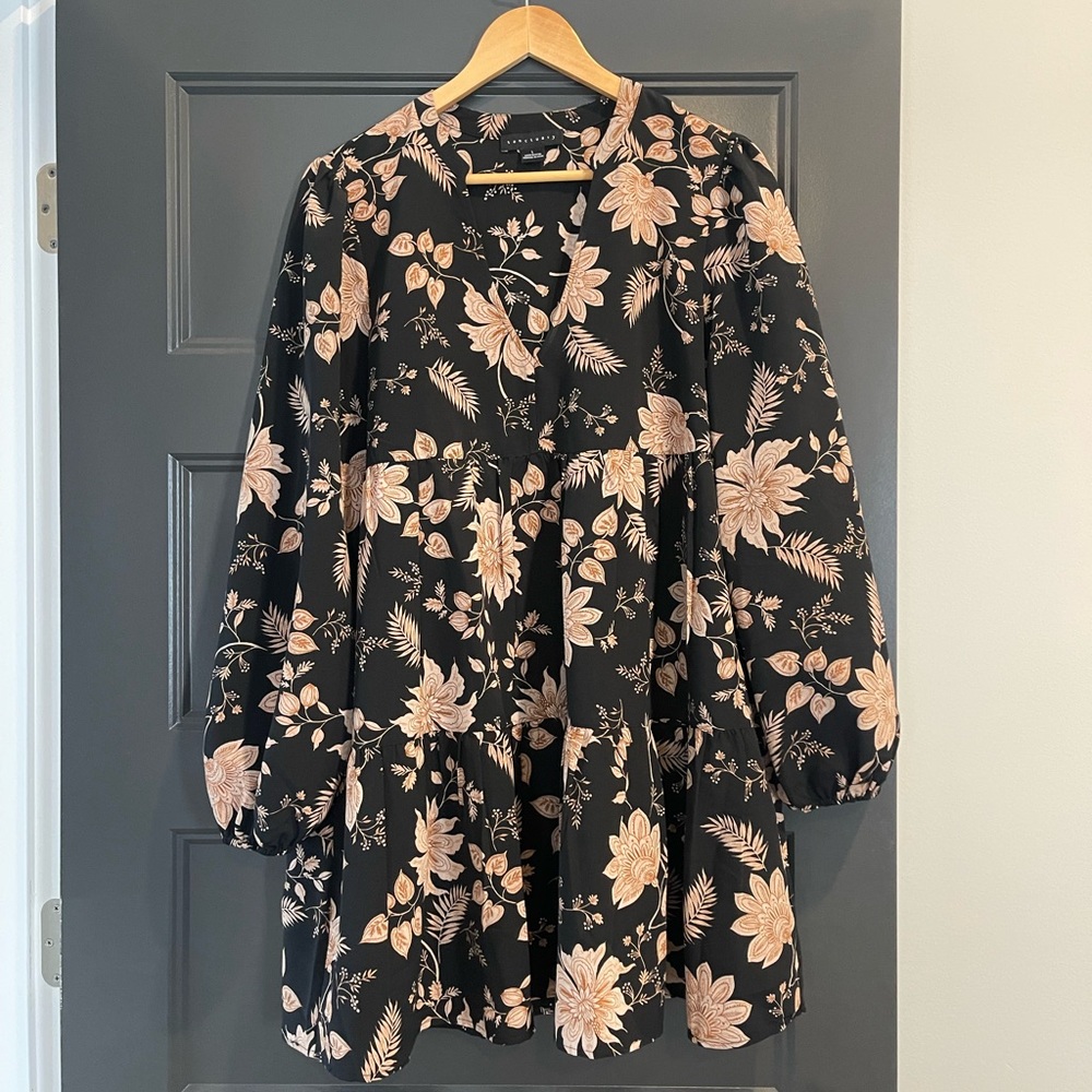 Sanctuary Flora Babydoll Dress, flowy dress, washable, large (fits like XL)